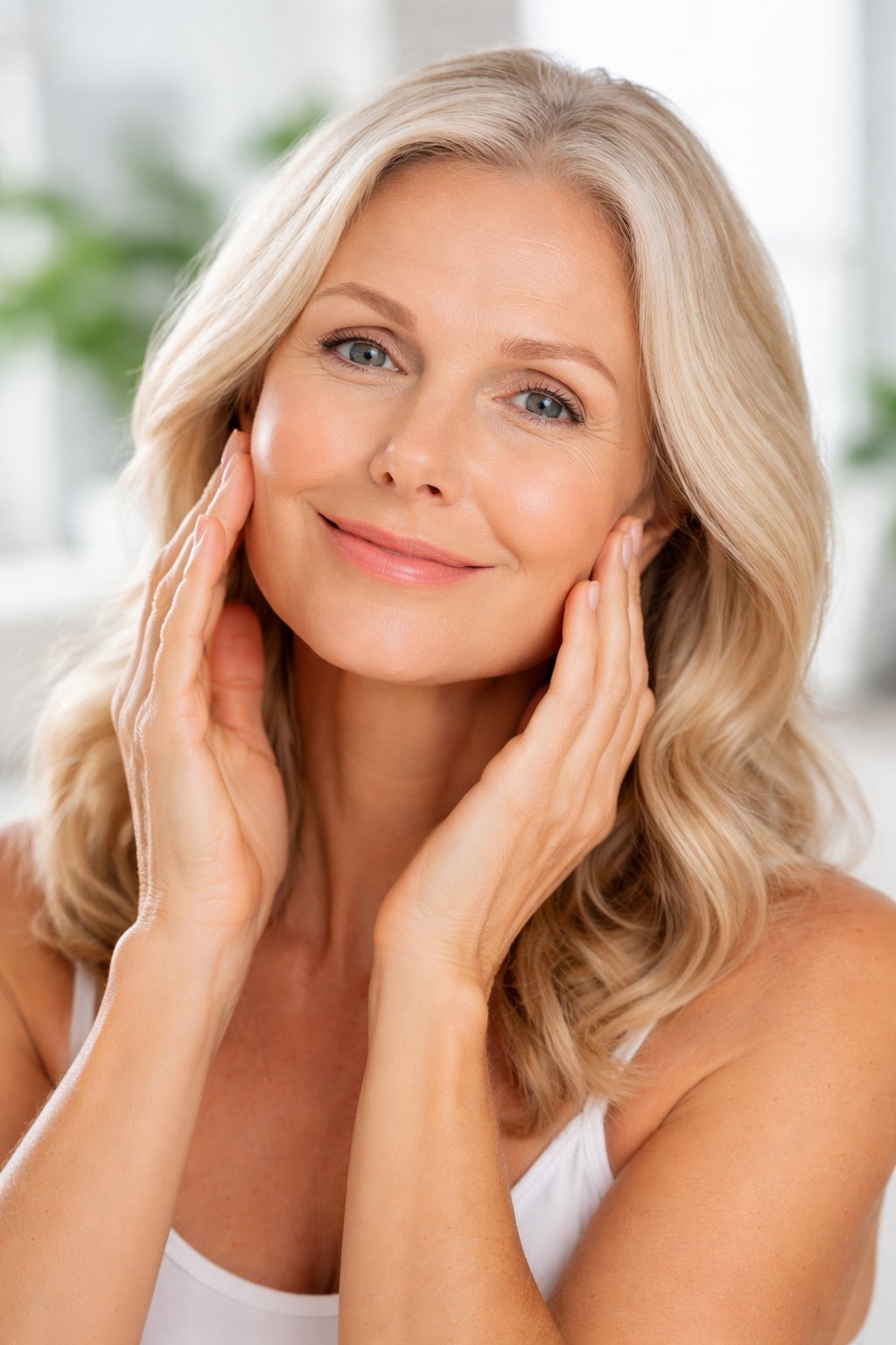 Woman with healthy glowing skin
